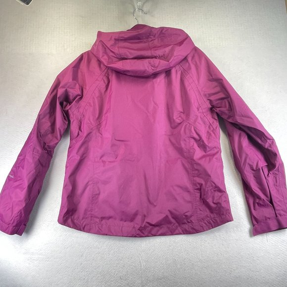 COLUMBIA Womens L Waterproof Jacket Berry Purple Lightweight Full Zip Hooded - Picture 8 of 14